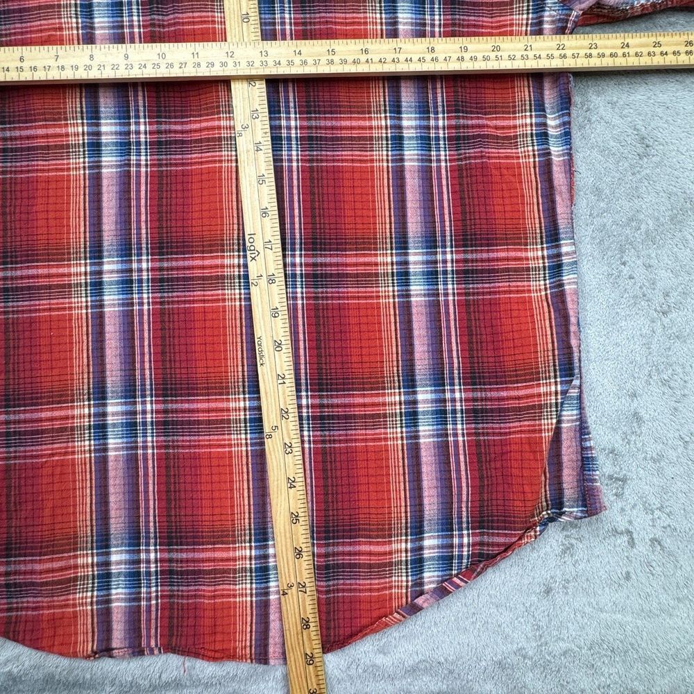44 MM Plaid Shirt Men's Size X-Large Pearl Snap Long Sleeve - Picture 11 of 13